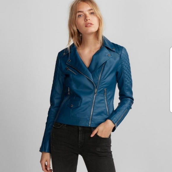 Express Vegan (Minus the) Leather Quilted Moto - Picture 4 of 4